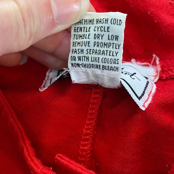 Players Sport Vintage Red Button-up Oversized Shirt Top Womens Small - Picture 12 of 16